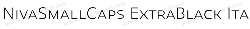 NivaSmallCaps ExtraBlack Italic字体转换